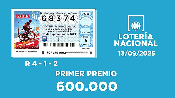 SELAE - Sorteo de la Lotería Nacional del 13/09/2025