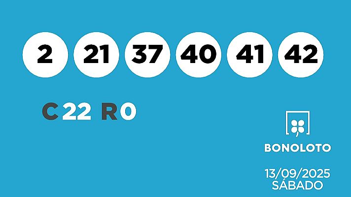 SELAE - Sorteo de la Lotería Bonoloto del 13/09/2025