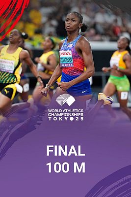 Atletismo - Mundial de atletismo Tokio 2025. Final femenina de los 100 m