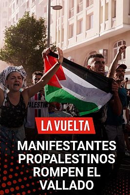 Fin de semana 24h - Un grupo de manifestantes propalestinos rompe el vallado e irrumpe en la Gran Vía