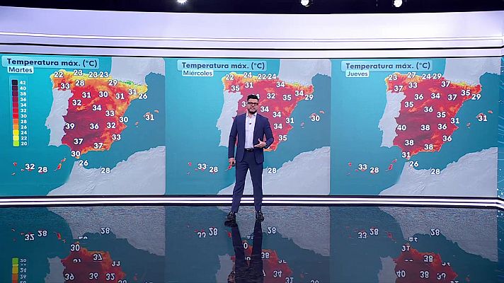 El tiempo - Temperaturas máximas significativamente elevadas en el Guadalquivir, Cantábrico y alto Ebro