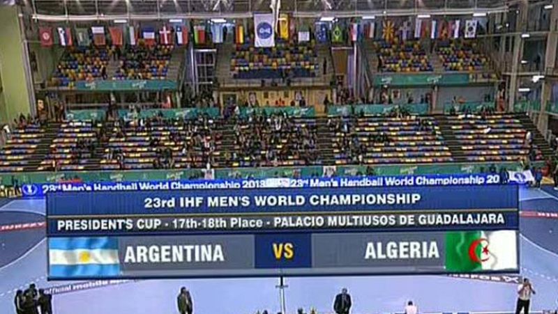Mundial de Balonmano - President's Cup: Argentina - Argelia 