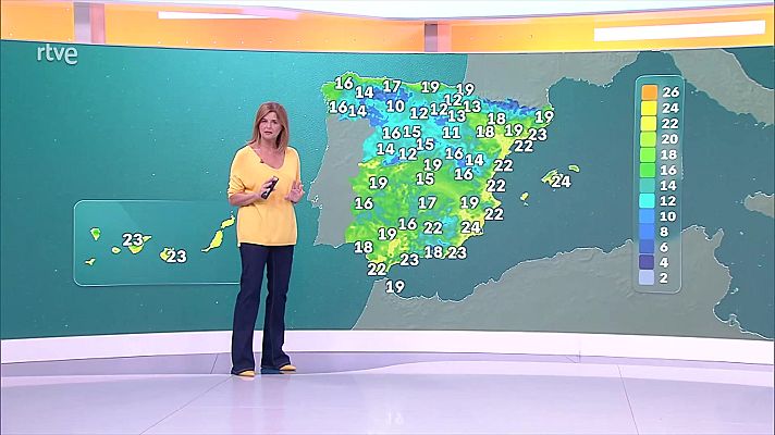 El tiempo - Rachas muy fuertes de viento en Canarias con temperaturas máximas elevadas, descensos en el Cantábrico