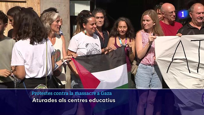 L'Informatiu - La comunitat educativa protesta contra la massacre a Gaza