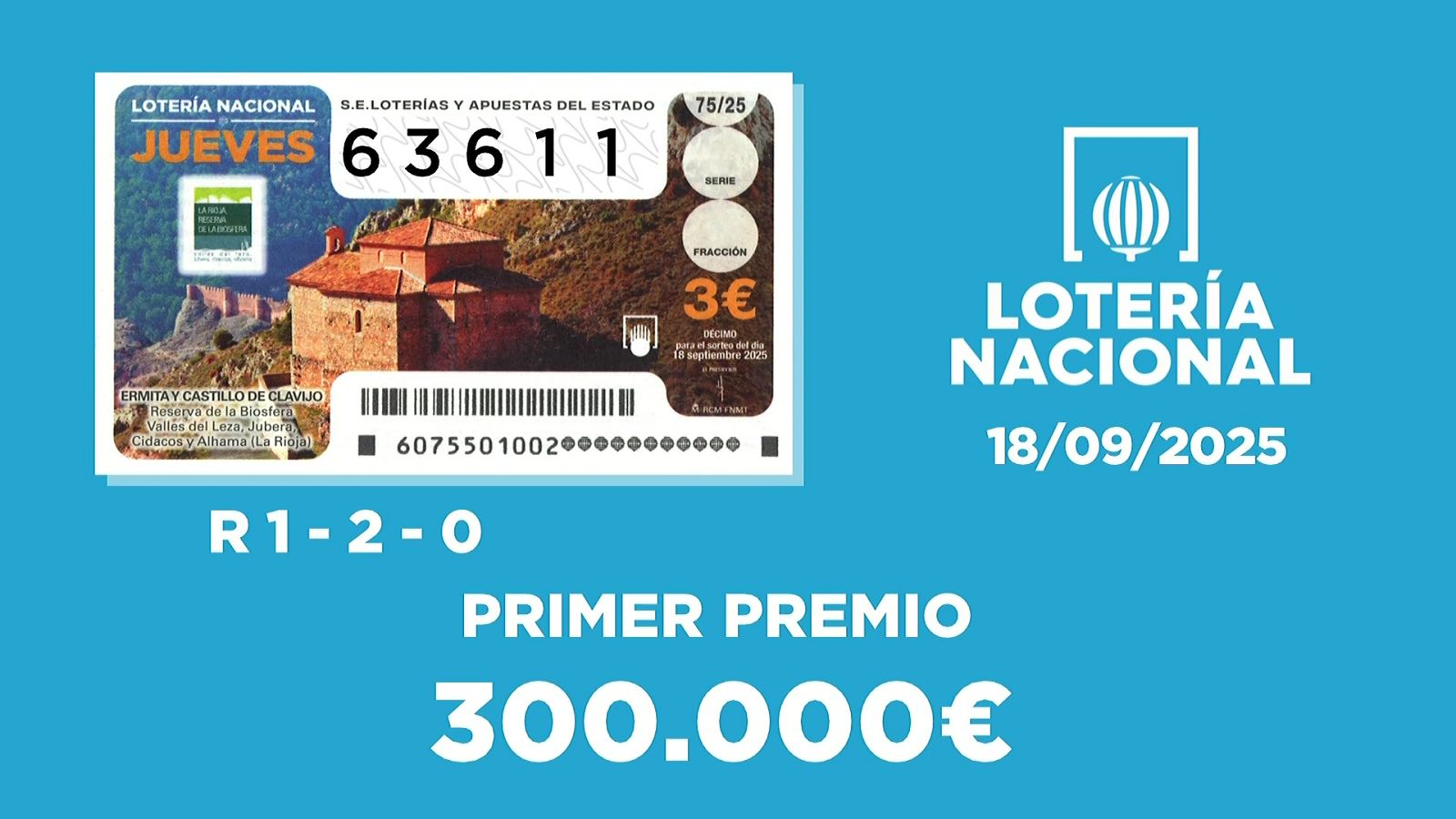 Sorteo de la Lotería Nacional del 18/09/2025 - Ver ahora