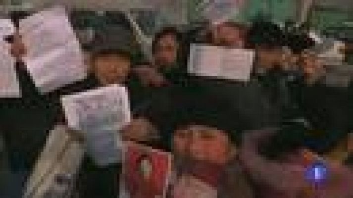 Telediario 1 - Protestas del pueblo chino