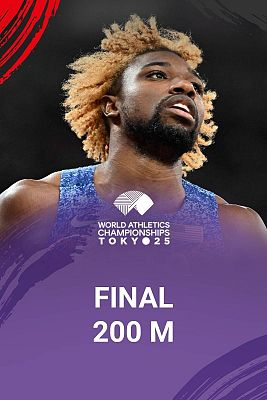Atletismo - Mundial de atletismo Tokio 2025. Final masculina de los 200 m