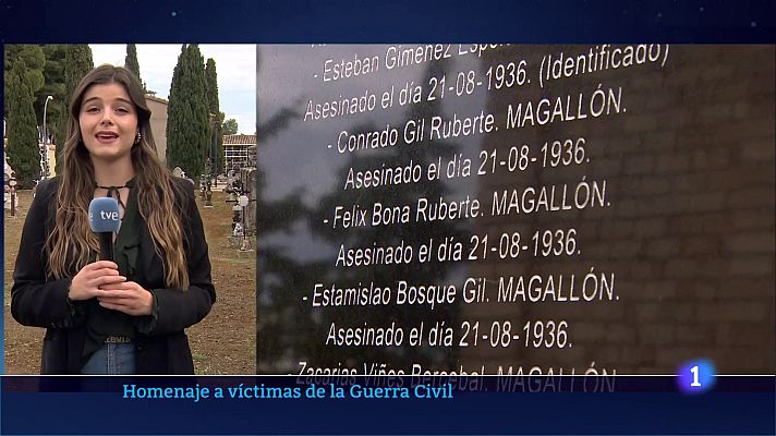 Noticias Aragón - Homenaje a 17 aragoneses en el cementerio de Borja (Aragón)