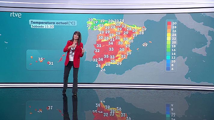 El tiempo - Tormentas fuertes y persistentes en la Cantábrica, Alto Ebro, la Ibérica, muy fuertes en Pirineo occidental