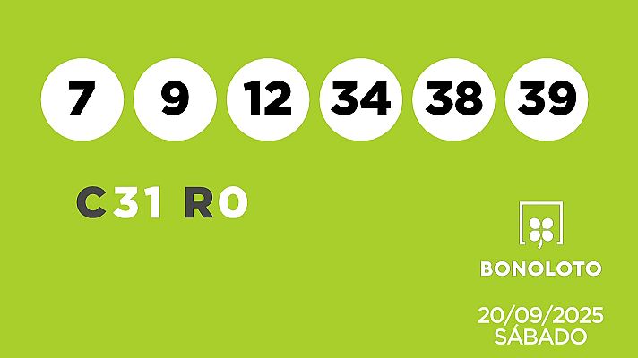 SELAE - Sorteo de la Lotería Bonoloto del 20/09/2025