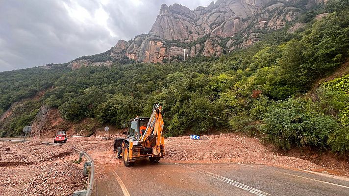 Telediario Fin de Semana - Dos desaparecidos a causa de las fuertes lluvias caídas en Cataluña
