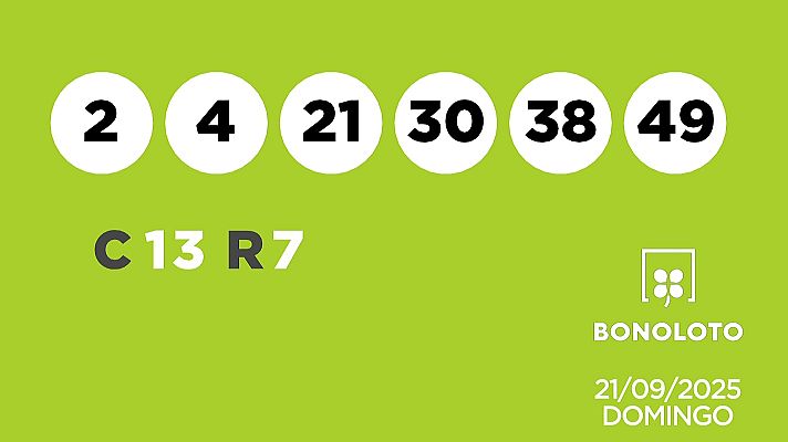 SELAE - Sorteo de la Lotería Bonoloto del 21/09/2025