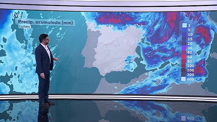 El tiempo - Tormentas fuertes en Baleares. Descenso notable de las temperaturas en el noroeste peninsular
