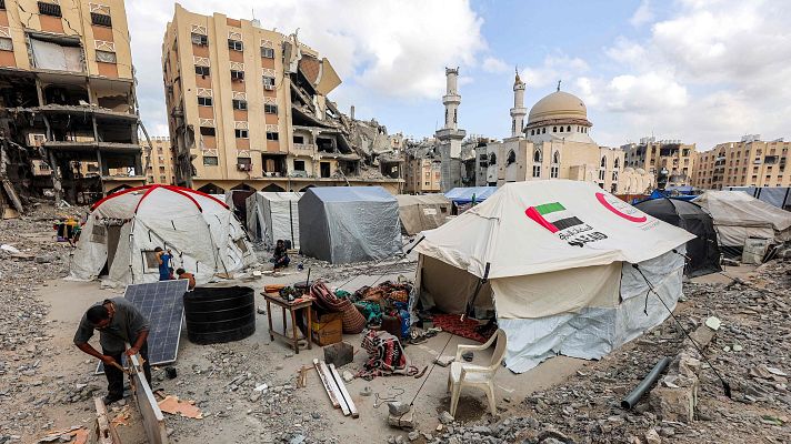 Telediario 1 - El sur de Gaza: el destino de los desplazados forzosos