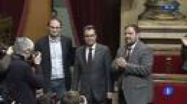 Telediario 1 - Declaración soberanista aprobada