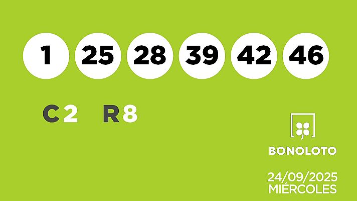 SELAE - Sorteo de la Lotería Bonoloto del 24/09/2025