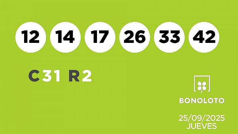Sorteo de la Lotera Bonoloto del 25/09/2025 - Ver ahora