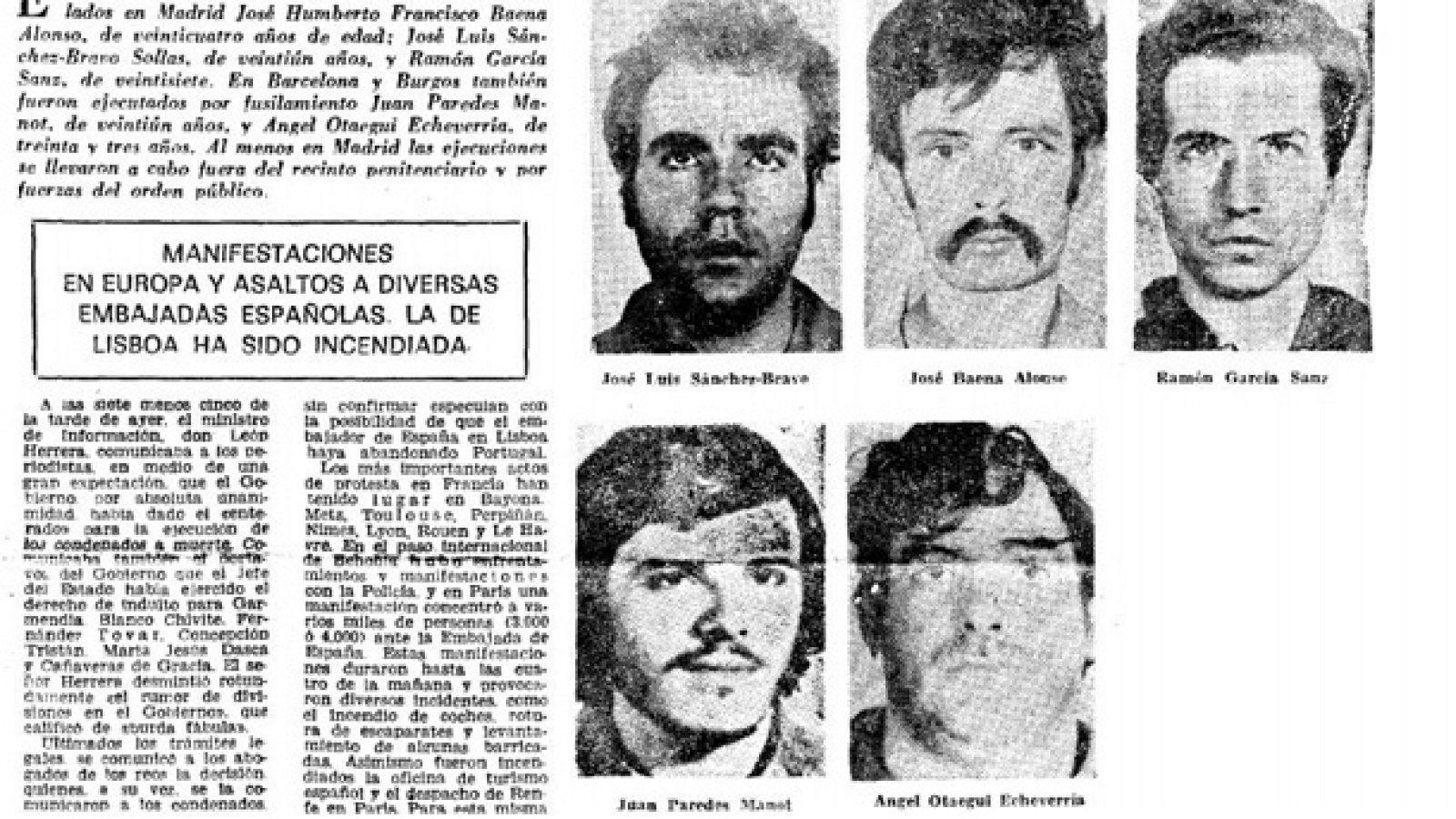 Medio siglo de los últimos fusilamientos de la dictadura | Ver