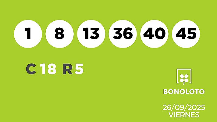 SELAE - Sorteo de la Lotería Bonoloto y Euromillones del 26/09/2025