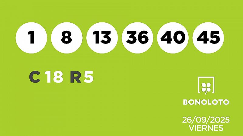 Sorteo de la Lotera Bonoloto y Euromillones del 26/09/2025 - Ver ahora