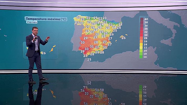 El tiempo - Temperaturas máximas en aumento en la mitad norte y zonas de la mitad sur