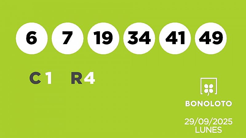 Sorteo de la Lotera Bonoloto del 29/09/2025 - Ver ahora