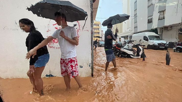Telediario 1 - La borrasca se ceba con Ibiza y Formentera