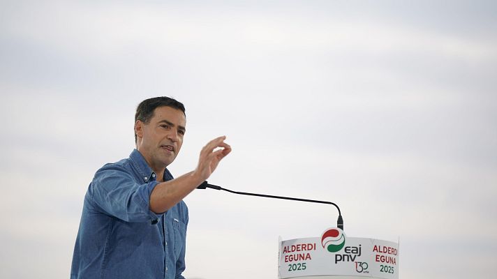 Telediario 1 - Pradales ve "inaceptable" que Ayuso "manipule" sus palabras: "Banaliza a ETA y apunta a una amenaza por mi parte"