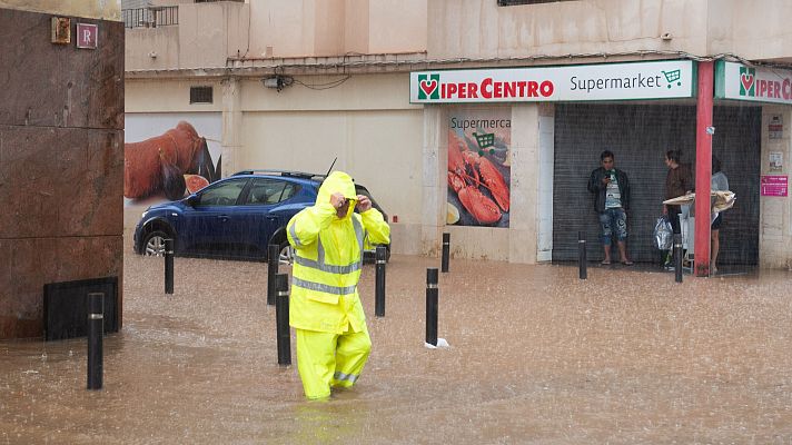 Telediario 2 - El temporal de lluvias golpea a Ibiza y Formentera
