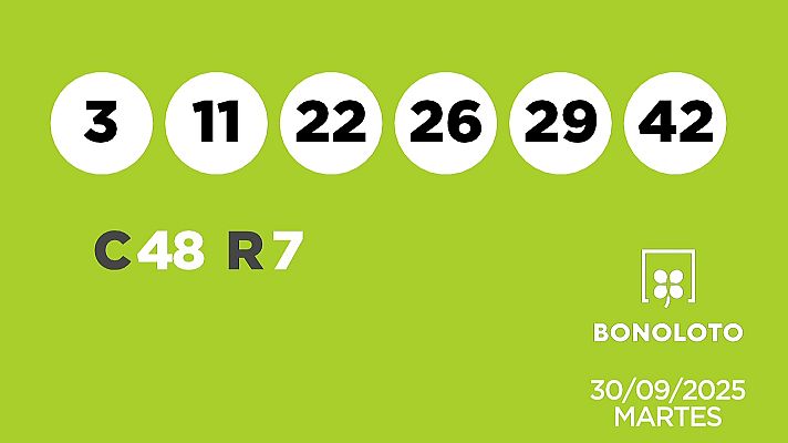 SELAE - Sorteo de la Lotería Bonoloto y Euromillones del 30/09/2025