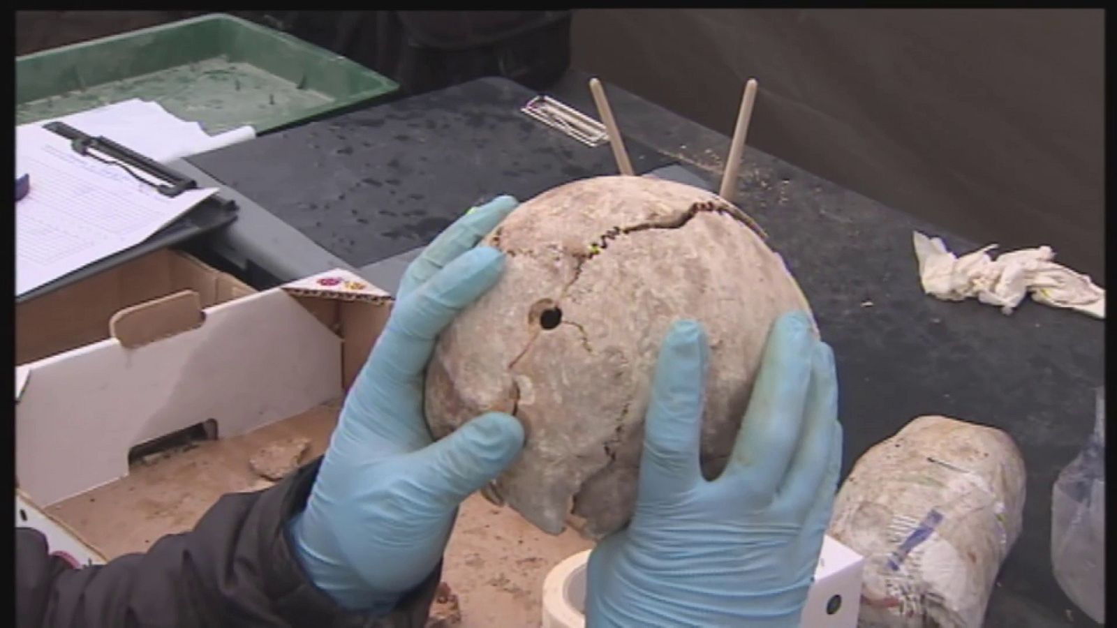 Tramo final de la exhumación de la fosa de Porreres (Mallorca) | Ver ahora