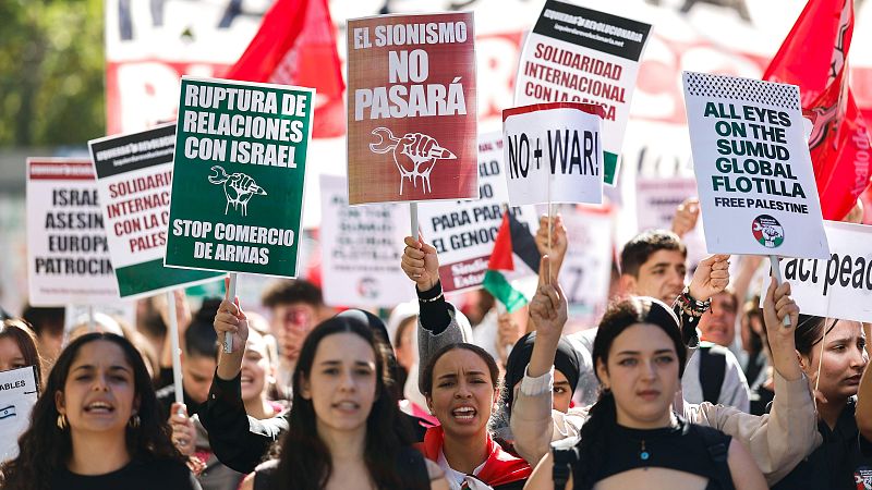 Clamor estudiantil contra el "genocidio" en Palestina - Telediario 1 | Ver