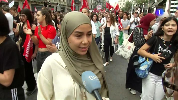 L'Informatiu - Vaga estudiantil a Barcelona per exigir l'alliberament de la Flotilla