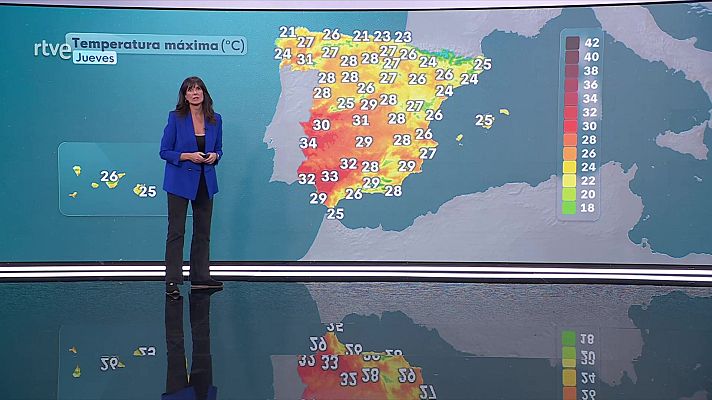 El tiempo - Máximas en aumento en el interior peninsular, acusado en el alto Ebro y Cantábrico interior