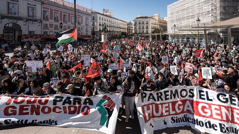 Manifestaciones en toda España para apoyar a Palestina - Telediario Matinal | Ver
