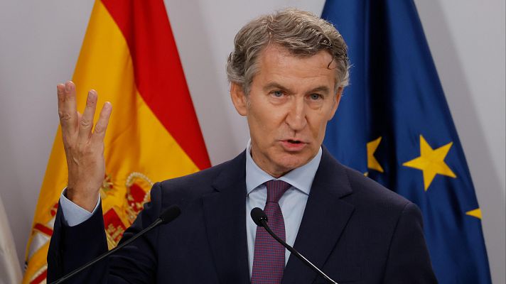 Telediario 1 - Feijóo cuestiona que García Ortiz "persiga delitos" mientras está ante un "supuesto delictivo"