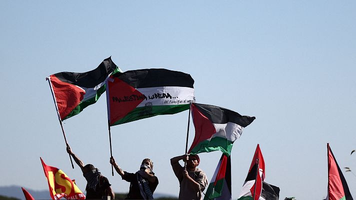 Telediario 1 - Los activistas de la flotilla detenidos por Israel tachan la intercepción y procedimientos posteriores de "ilegales"