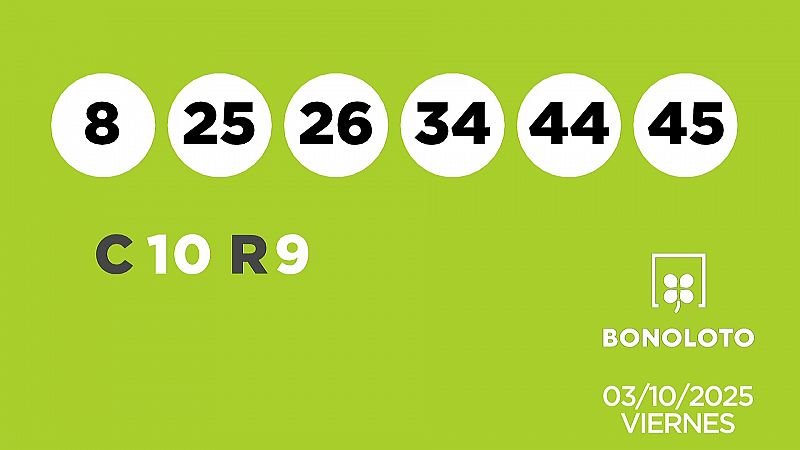 Sorteo de la Lotera Bonoloto del 03/10/2025 - Ver ahora