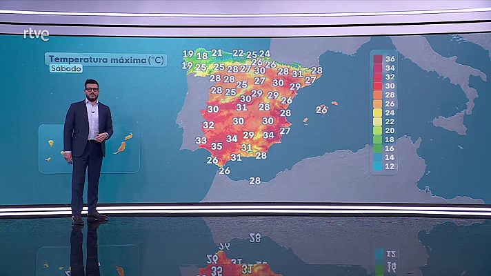 El tiempo - Descensos notables de las temperaturas máximas en interiores de Galicia y del Cantábrico occidental