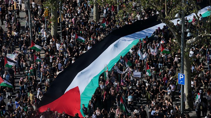 Miles de personas protestan en España en apoyo a Palestina | Ver