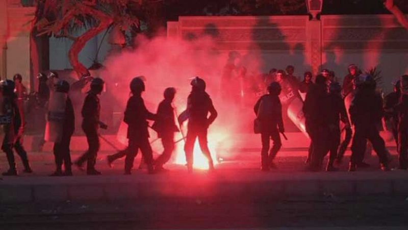 Disturbios y enfrentamientos en el aniversario de la revolución en Egipto