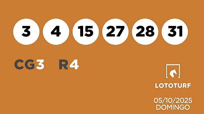 SELAE - Sorteo de Lotería Lototurf: 05/10/2025