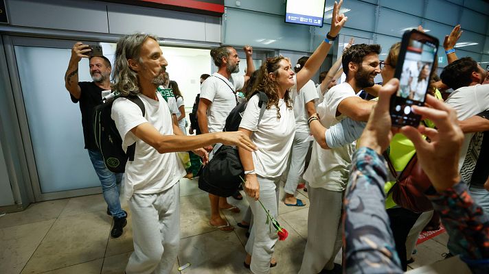 Juan Bordera, activista de la flotilla: \"Nos decían: no tendréis doctores porque sois animales\" - La hora de La 1 | Ver