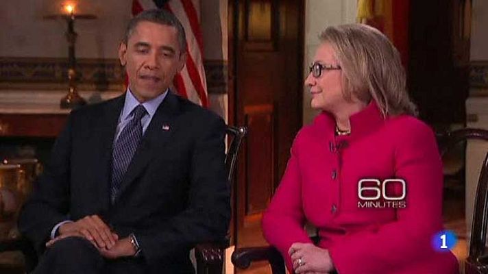 Telediario 1 - Obama elogia el trabajo de Hillary Clinton en una entrevista conjunta