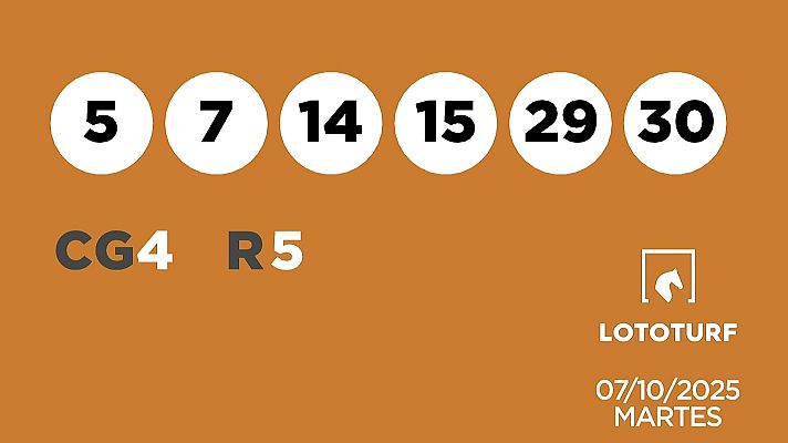 SELAE - Sorteo de Lotería Lototurf: 07/10/2025