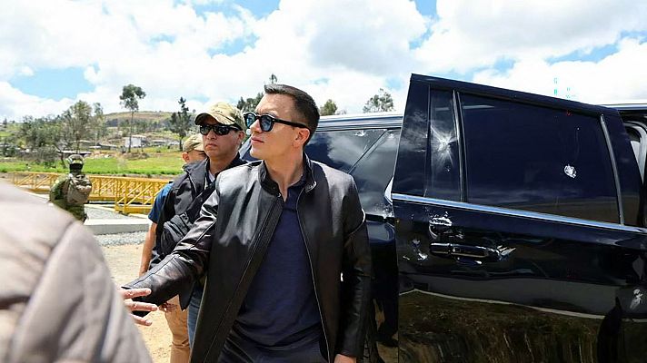 La noche en 24h - El Gobierno de Ecuador denuncia un "intento de asesinato" contra el presidente Noboa