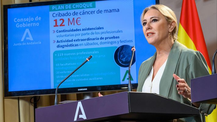 Telediario 1 - El Gobierno andaluz anuncia un "plan de choque" por los errores en los cribados