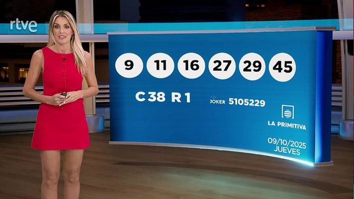 Loterías - Sorteo de la Lotería Nacional, Bonoloto, Primitiva y Jóker del 09/10/2025