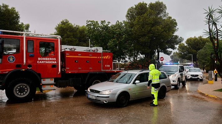 Telediario Fin de Semana - La mejora de la situación en Murcia rebaja el riesgo de desbordamientos