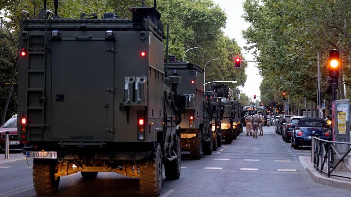 Telediario Fin de Semana - Un dispositivo con más de 1.700 efectivos vela por la seguridad del desfile del 12-O